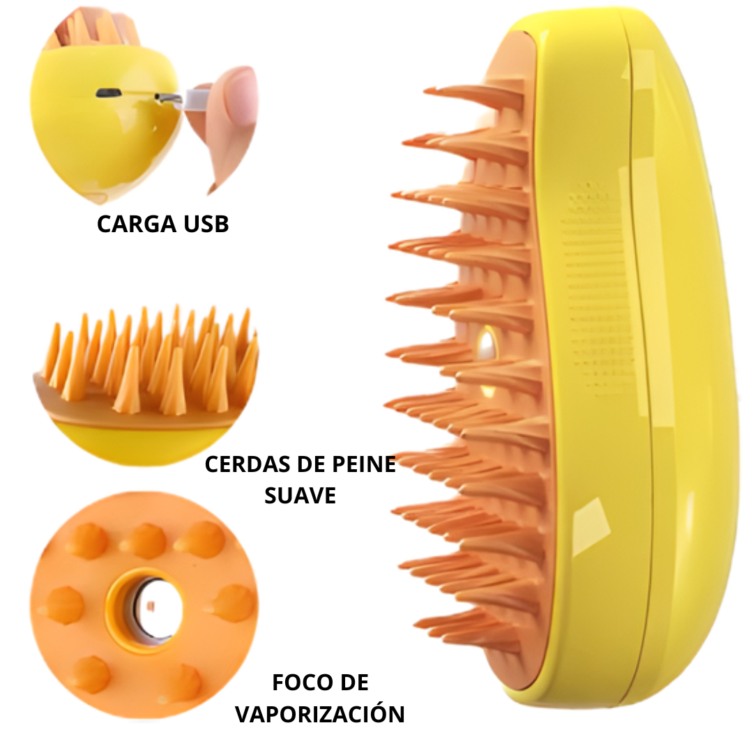 Cepillo a vapor para mascotas